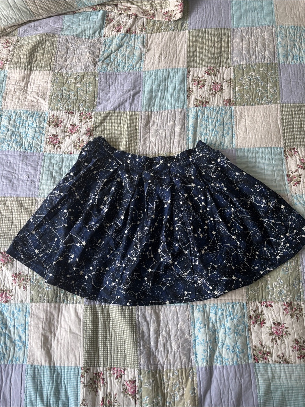 SkirtyBirt GLOW IN THE DARK star print cotton skirt